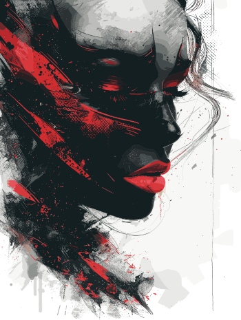 T-Shirt Design Fascinating Faces #5, 25xAI