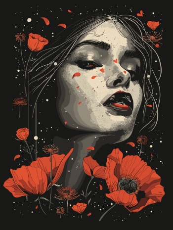 T-Shirt Design Fascinating Faces #5, 25xAI