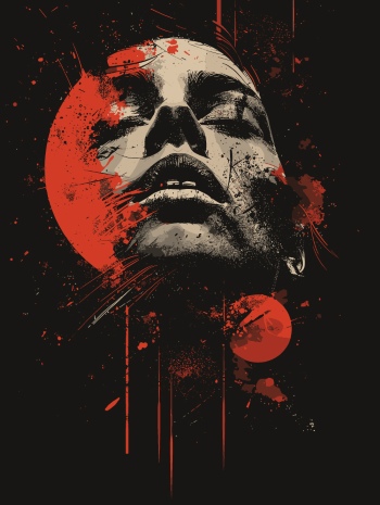 T-Shirt Design Fascinating Faces #5, 25xAI