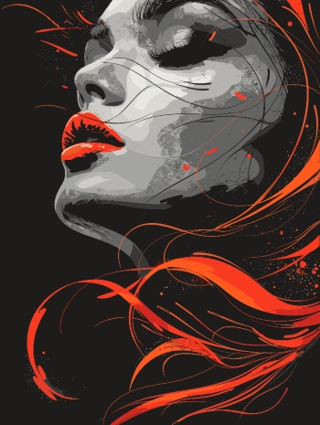 T-Shirt Design Fascinating Faces #5, 25xAI