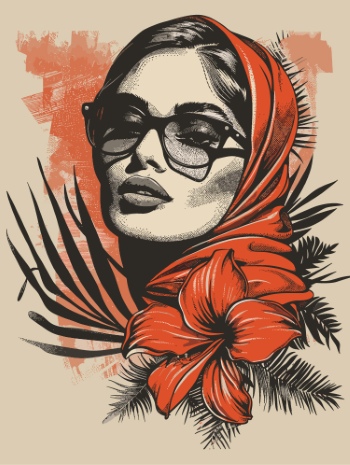 T-Shirt Design Fascinating Faces #5, 25xAI