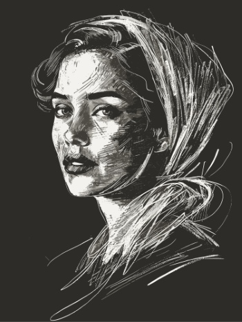 T-Shirt Design Fascinating Faces #6, 25xAI