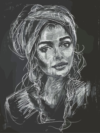 T-Shirt Design Fascinating Faces #6, 25xAI