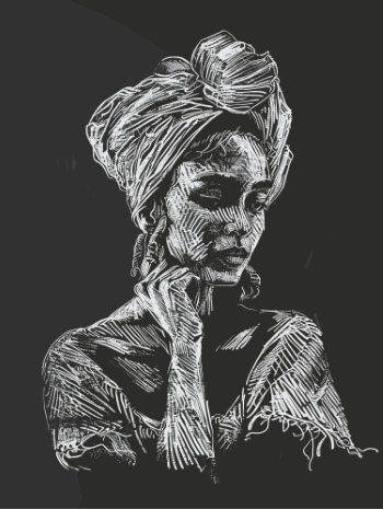 T-Shirt Design Fascinating Faces #6, 25xAI