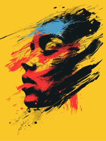 T-Shirt Design Fascinating Faces #6, 25xAI