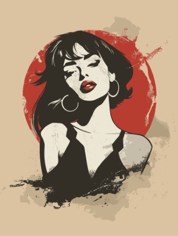 T-Shirt Design Fascinating Faces #6, 25xAI