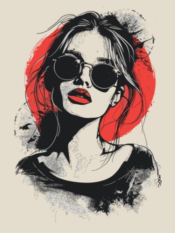 T-Shirt Design Fascinating Faces #6, 25xAI