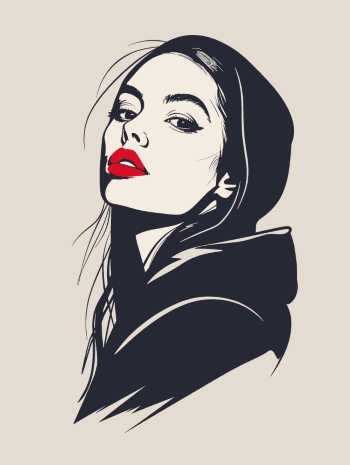 T-Shirt Design Fascinating Faces #6, 25xAI