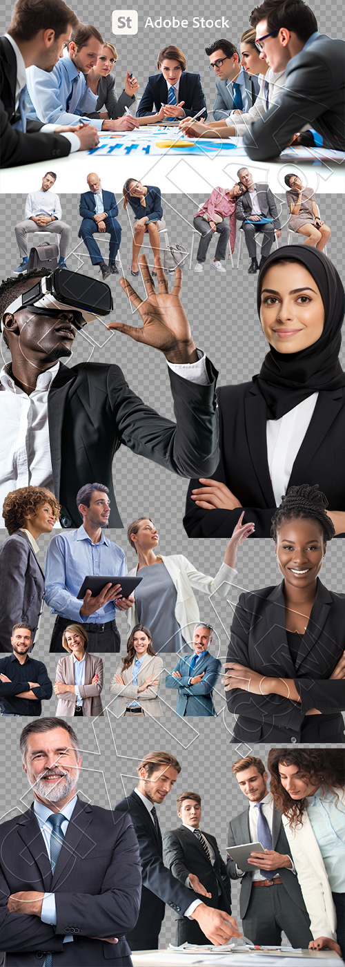 Business People at Work 33xPNG