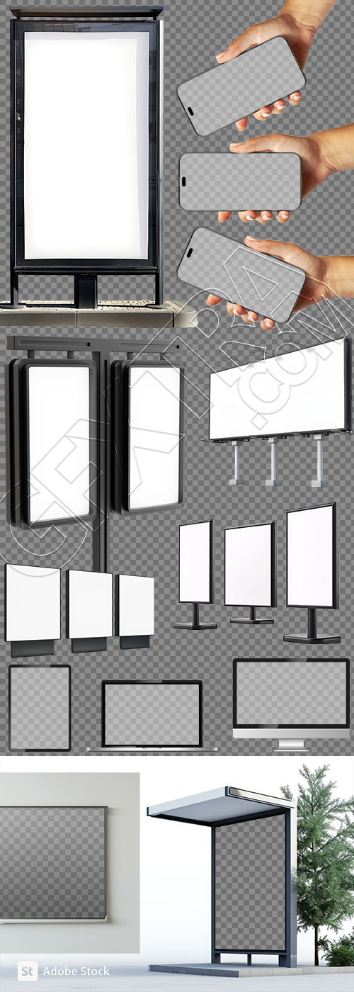 AD Screen & Board Mockups 25xPNG