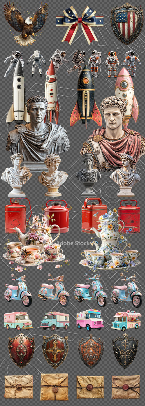 Vintage Objects #3, 21xPNG