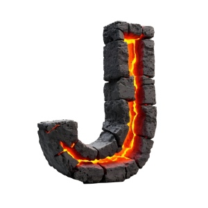Lava Stone Letters 26xPNG