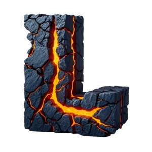 Lava Stone Letters 26xPNG