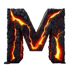 Lava Stone Letters 26xPNG
