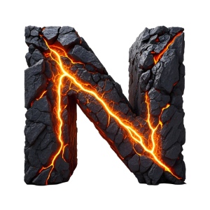 Lava Stone Letters 26xPNG