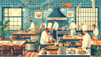 Restaurant, Cafe and Kitchen Illustrations 33xAI
