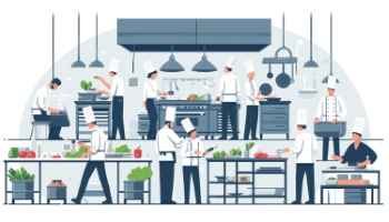 Restaurant, Cafe and Kitchen Illustrations 33xAI