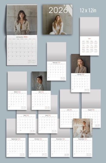 New Year 2026 Calendar Templates 29xINDT, 9xAIT