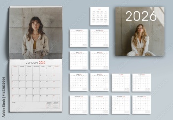New Year 2026 Calendar Templates 29xINDT, 9xAIT