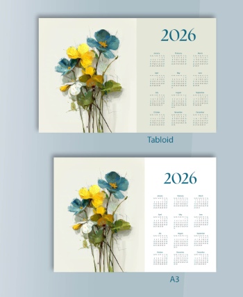 New Year 2026 Calendar Templates 29xINDT, 9xAIT