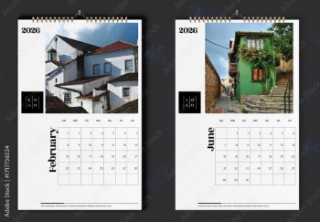 New Year 2026 Calendar Templates 29xINDT, 9xAIT