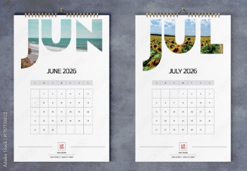 New Year 2026 Calendar Templates 29xINDT, 9xAIT