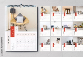 New Year 2026 Calendar Templates 29xINDT, 9xAIT