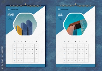 New Year 2026 Calendar Templates 29xINDT, 9xAIT