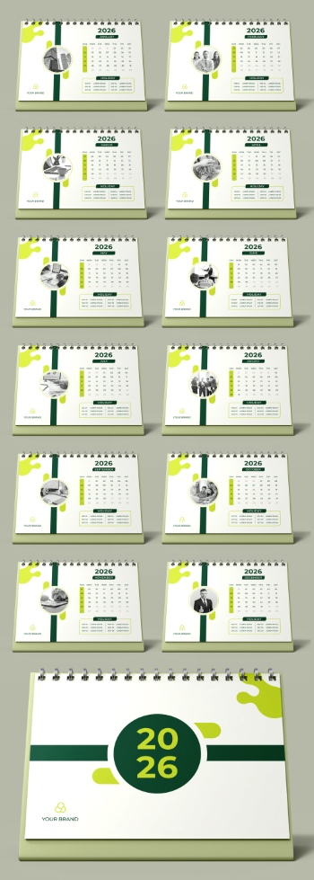 New Year 2026 Calendar Templates 29xINDT, 9xAIT
