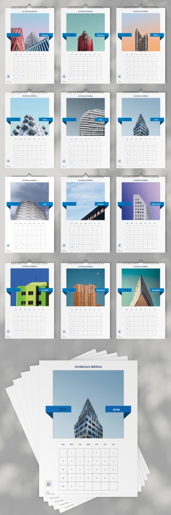 New Year 2026 Calendar Templates 29xINDT, 9xAIT