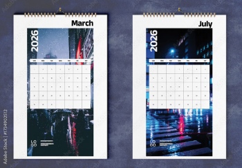 New Year 2026 Calendar Templates 29xINDT, 9xAIT
