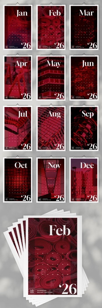 New Year 2026 Calendar Templates 29xINDT, 9xAIT