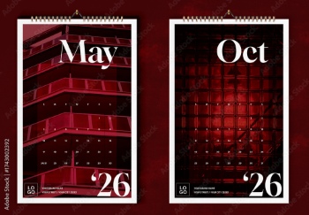 New Year 2026 Calendar Templates 29xINDT, 9xAIT