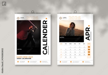 New Year 2026 Calendar Templates 29xINDT, 9xAIT
