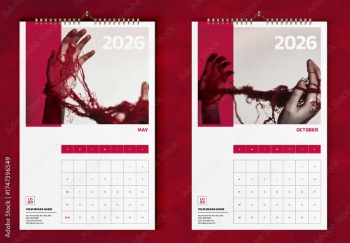 New Year 2026 Calendar Templates 29xINDT, 9xAIT