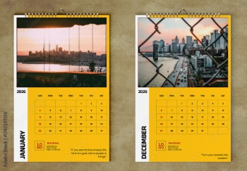 New Year 2026 Calendar Templates 29xINDT, 9xAIT