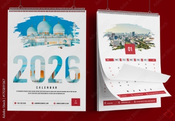 New Year 2026 Calendar Templates 29xINDT, 9xAIT