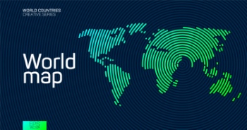 Abstract Maps of Countries with Circle Lines 47xAI Abstract Maps of Countries with Circle Lines 47xAI