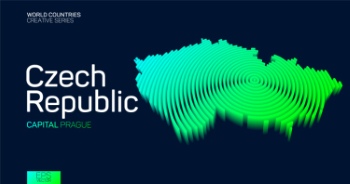 Abstract Isometric Maps of Counties with Circular Neon Lines 47xAI