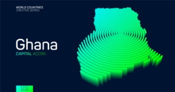 Abstract Isometric Maps of Counties with Circular Neon Lines 47xAI