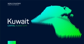 Abstract Isometric Maps of Counties with Circular Neon Lines 47xAI
