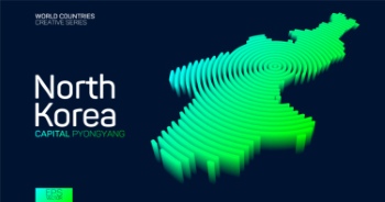 Abstract Isometric Maps of Counties with Circular Neon Lines 47xAI
