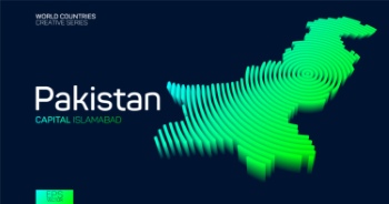 Abstract Isometric Maps of Counties with Circular Neon Lines 47xAI
