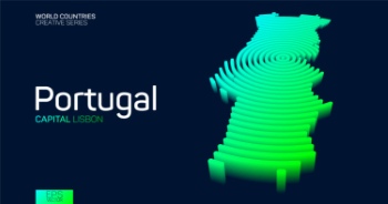 Abstract Isometric Maps of Counties with Circular Neon Lines 47xAI