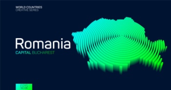 Abstract Isometric Maps of Counties with Circular Neon Lines 47xAI