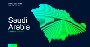 Abstract Isometric Maps of Counties with Circular Neon Lines 47xAI