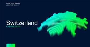 Abstract Isometric Maps of Counties with Circular Neon Lines 47xAI