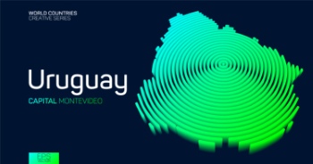 Abstract Isometric Maps of Counties with Circular Neon Lines 47xAI