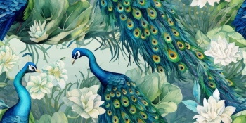 Peacock Patterns, Artworks & Backgrounds 34xAI