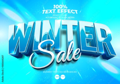 Winter, Ice & Snow Text Effects #1, 26xAI